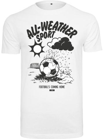 Merchcode T-Shirt "Footballs Coming Home" in Weiß