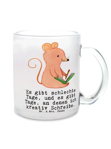 Mr. & Mrs. Panda Trinkbecher Maus Kreatives Schreiben mit Spruch in Transparent