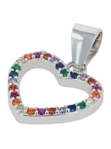 Adeliás Damen Anhänger – Herz Herzanhänger aus 925 Silber in silber