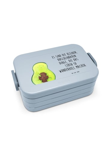 Mr. & Mrs. Panda MEPAL Bentobox Avocado Kern Motiv mit Spruch in Blau Pastell