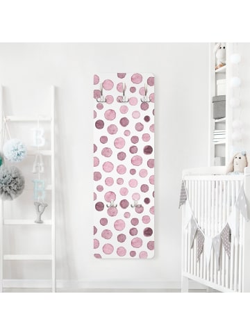 WALLART Garderobe - Aquarell Blasen in Altrosa in Rosa