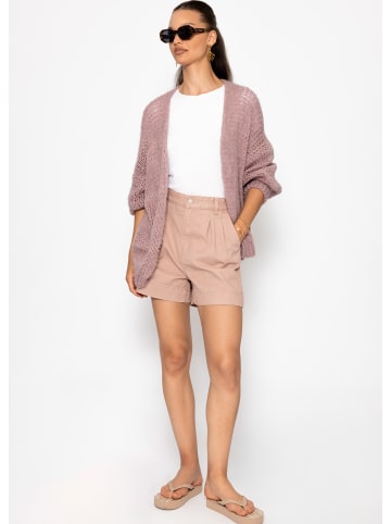 SASSYCLASSY Weite High Waist Jeans Shorts in Rosa