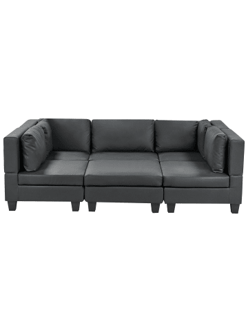 Beliani 6-tlg Modulsofa UNSTAD in Schwarz
