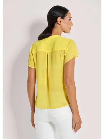 MADELEINE Kurzarm-Bluse mit Biesen in zitrone