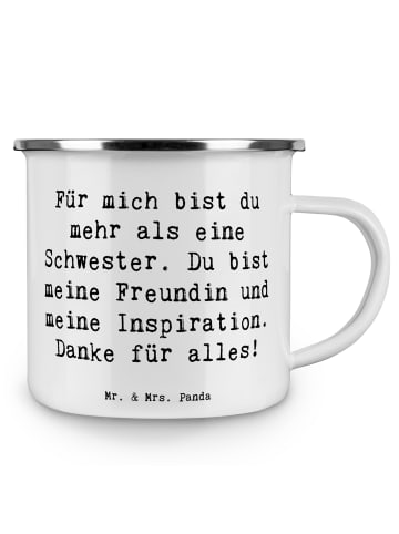 Mr. & Mrs. Panda Haferl Spruch Meine Schwester mit Spruch in Weiß