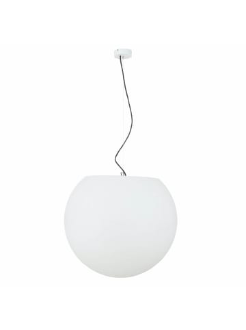Licht-Erlebnisse Außen Pendelleuchte Ø 60 x (T)140 cm in Weiß