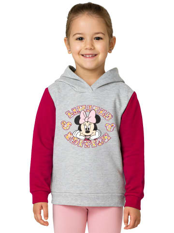 Disney Disney Minnie Mouse Hoodie Kapuzenpullover in grau