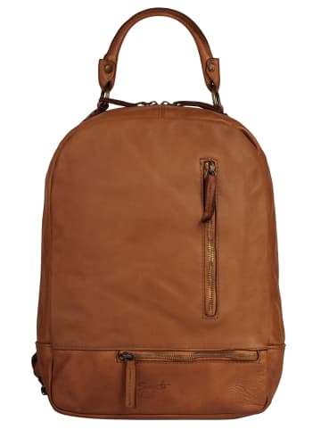 Samantha Look Rucksack echt Leder in cognac