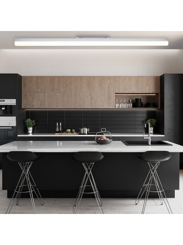 ZMH LED Deckenleuchte in Weiß 36W Lang Flurlampe 4000K Neutralweiß L 90cm