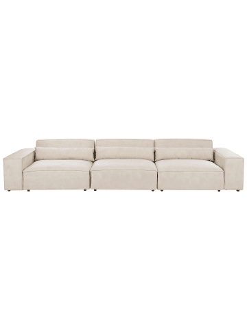 Beliani 4-tlg 3-Sitzer Sofa HELLNAR in Beige