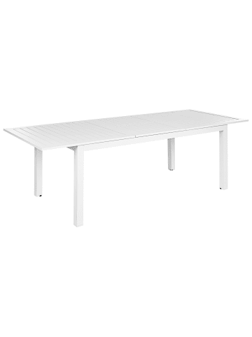 Beliani Gartentisch SKALOMA in Weiß - (W) 90 x (H) 74 x (L) 180 cm