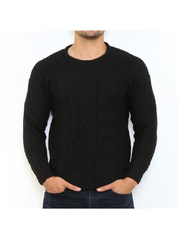 HopenLife Pullover WOOLIES in Schwarz