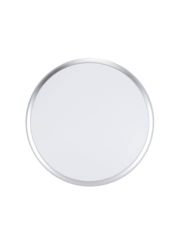 Licht-Erlebnisse Außen Deckenlampe EEK E Ø 26.5 x (H)6.5 cm in Silber Weiß