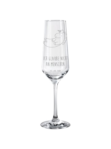 Mr. & Mrs. Panda Sektglas Einhorn Wolke 7 mit Spruch in Transparent