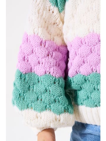 Garcia Strickpullover mit Blockstreifen in lilac rose