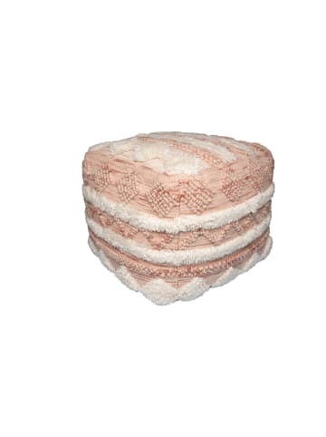 Kayoom Sitzkissen Pouf Bohist in rosa - creme