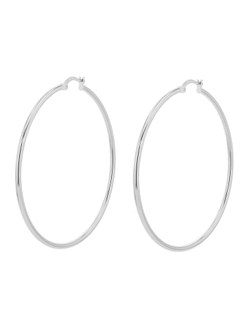 Adeliás Damen Ohrringe – Creole aus 925 Silber in silber