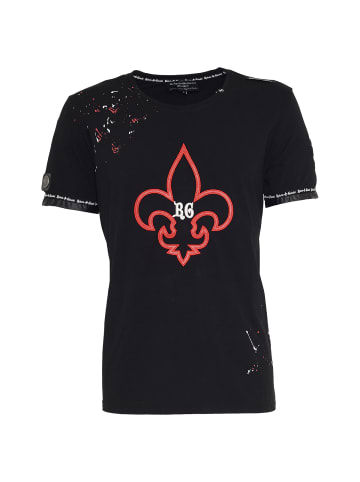 Roberto Geissini Splash Lilie T-Shirt Schwarz