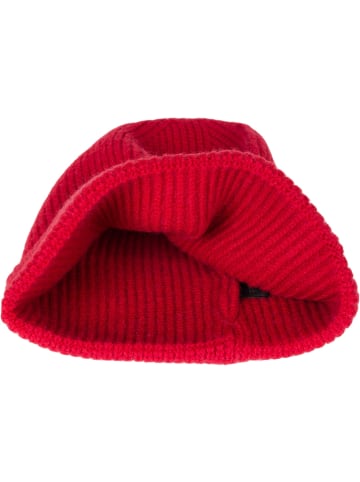 styleBREAKER Feinstrick Beanie Mütze mit Krempe in Rot