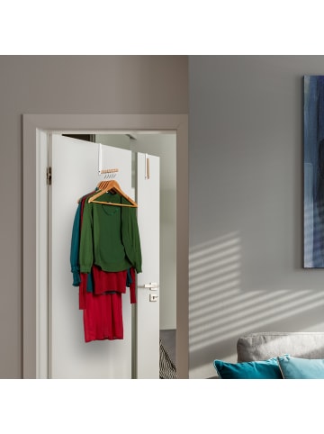 relaxdays 2 x Türgarderobe "klappbar" in Weiß