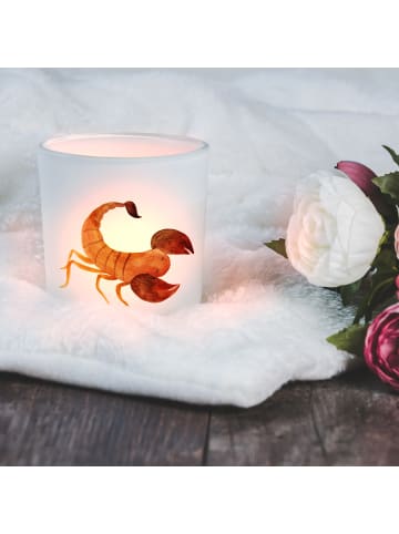 Mr. & Mrs. Panda Kerzenlicht Sternzeichen Skorpion ohne Spruch in Transparent