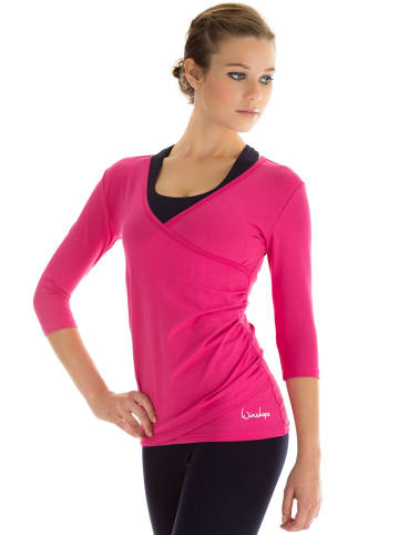 Winshape 3/4-Arm Shirt in Wickeloptik WS3 in pink