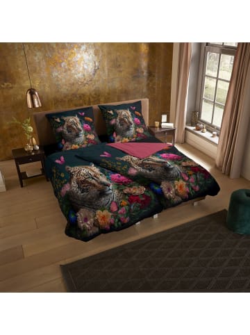 JACK 2 tlg. Mikrofaser Bettwäsche 135x200cm Pure Leopard Flowers in Bunt