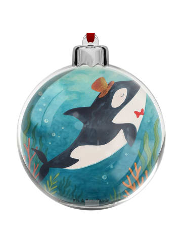 Mr. & Mrs. Panda Baumschmuck Orca Zylinder Design ohne Spruch in Weiß