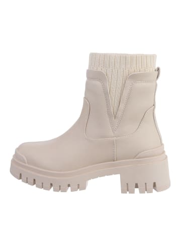 Ital-Design Stiefelette in Beige