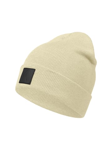 Occulto Winter Mütze Beanie Schwarz Label in Creme