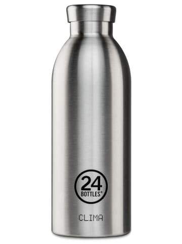 24Bottles Edelstahl Trinkflasche Clima Bottle Brushed Steel 0,5 l in grau