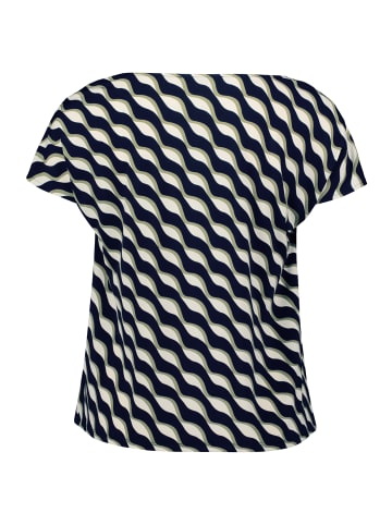 Betty Barclay Printshirt mit Wasserfallausschnitt in Dark Blue/Green