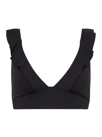 Sea Level Essentials Frill Bra Top in BLACK