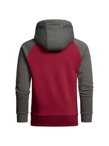 Amaci&Sons Kapuzenpullover mit Kontrast FONTANA in Bordeaux/Anthrazit