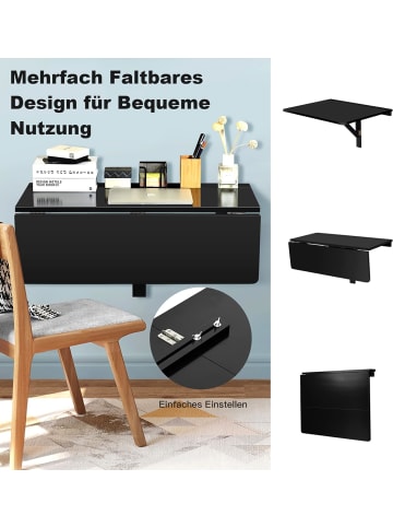 COSTWAY Klapptisch in Schwarz