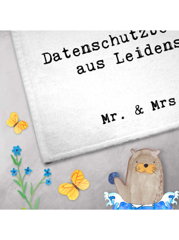 Mr. & Mrs. Panda Handtuch Datenschutzbeauftragte Leidenschaft mi... in Weiß