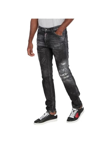 Dsquared2 Dsquared2 Slim-Fit-Jeans im Distressed-Look Schwarz Herren
