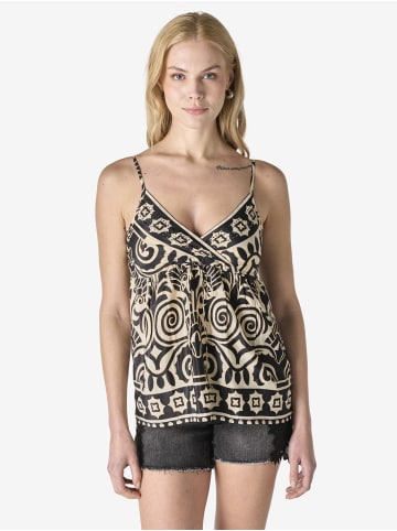 KOROSHI Damen-Tanktop bedruckt in Schwarz