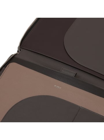 DuDu Schreibmappe Leder 24 cm in anthracite mosaic