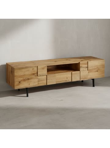KADIMA DESIGN Lowboard | Eiche, 160x46x43cm, TV-Kommode, 2 Türen