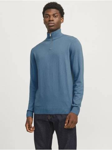 Jack & Jones Strickjacke mit Viertelreißverschluss in Oceanview