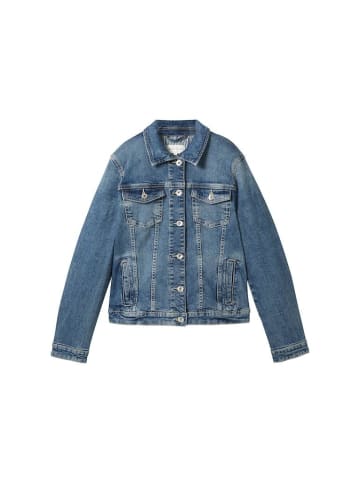 Tom Tailor Jeansjacke in used dark stone blue denim