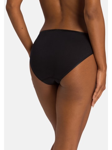 Hanro Midi Slip Cotton Seamless in Weiß / schwarz