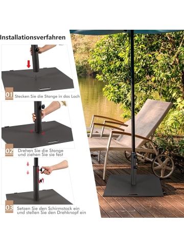 COSTWAY Sonnenschirmständer 21,5 kg in Schwarz