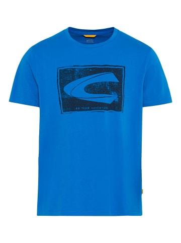 Camel Active Jersey T-Shirt aus zertifiziertem Organic Cotton in Mittelblau