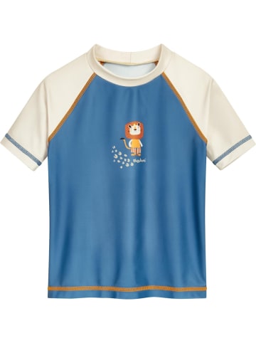 Playshoes Kinder Badeeinteiler "Uv-Schutz Shirt 1/2-Arm Dschungel" in Blau