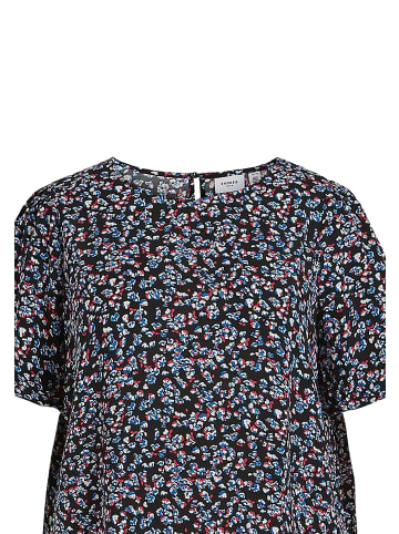 Vila Modisches Blusen Shirt Print Design Kurzarm Top Evoked in Schwarz