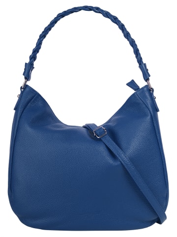 Samantha Look Handtasche echt Leder in blau