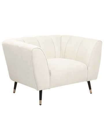 Beliani Sessel ORSTA in Beige/Schwarz/Gold - (W) 112 x (H) 73 x (L) 85 cm