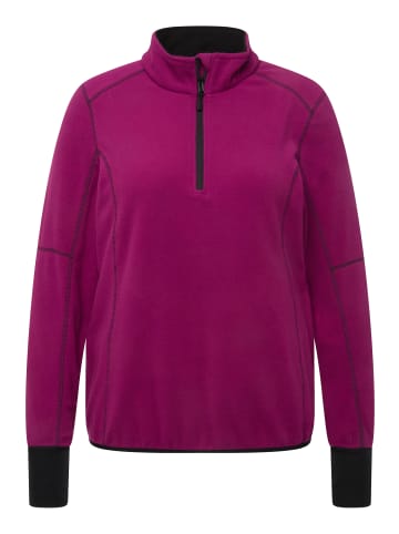 Ulla Popken Fleece-Shirt in brombeere